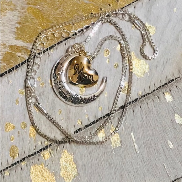 I  Love You TO THE MOON & BACK MOM Necklace - Picture 3 of 5